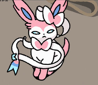 A reddit post captioned "I called her stinky" has been redrawn with the subject as a sylveon.