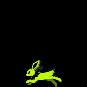 01 08 25 - A shiny jolteon has been drawn with black accents and background.