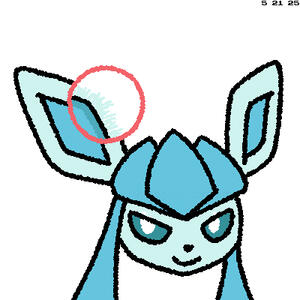 Arctic animals often have smaller ears, so I like to imagine glaceon's are just really fluffy.