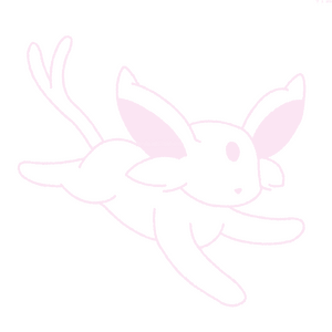 An espeon has been outlined in solid pink.