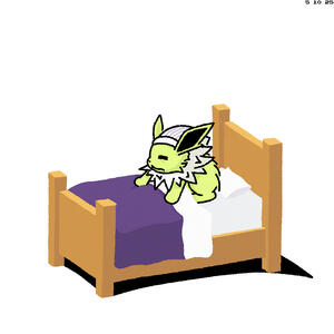 A shiny jolteon is awoken from its slumber.